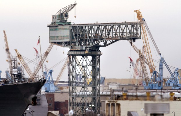 The hammerhead crane at Norfolk Naval Shipyard in Portsmouth, photographed on Friday, Jan. 25, 2013.