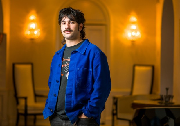 Darious Abdollahi, 24, at his family's Shady Canyon home in Irvine on Wednesday, Jan. 31, 2024. "I'm very left leaning. But when it comes down to Democrat or Republican, they're both pretty centric to me," said Abdollahi. (Photo by Leonard Ortiz, Orange County Register/SCNG)