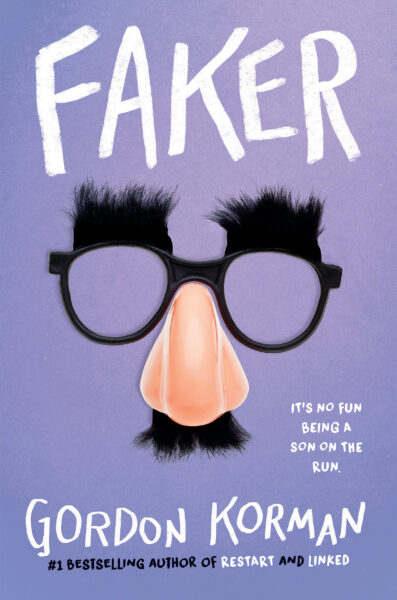 The cover of "Faker" by Gordon Korman.